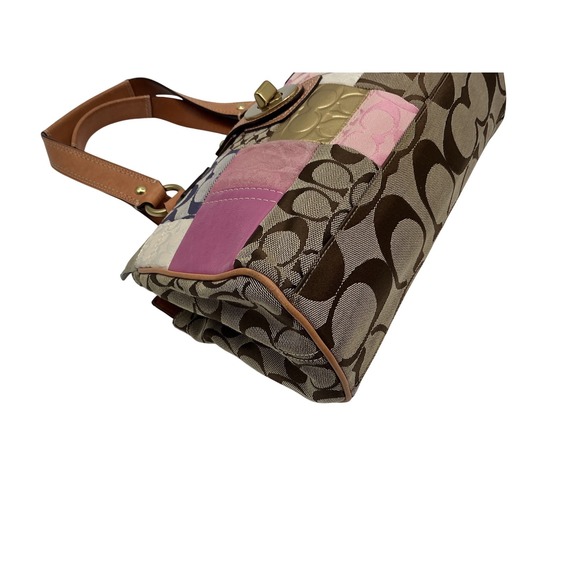 Coach Patchwork Signature Tote Bag | Leather Trim | Y2K Era - Picture 5 of 10